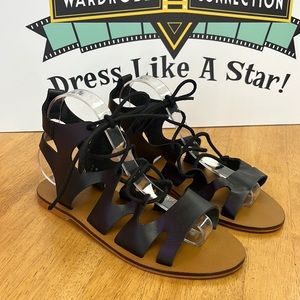 ASRA Leather Lace Up Sandals